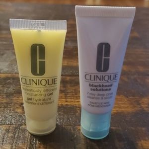 Clinique moisturizing gel and blackhead solutions